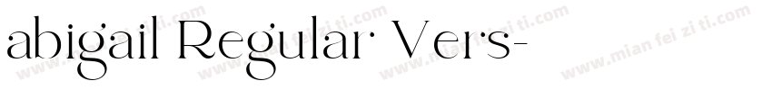 abigail Regular Vers字体转换